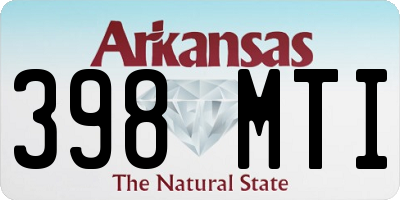 AR license plate 398MTI