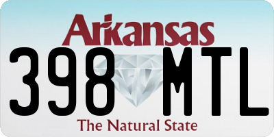 AR license plate 398MTL