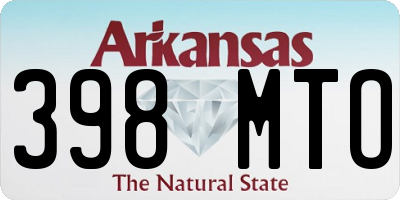 AR license plate 398MTO