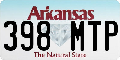 AR license plate 398MTP