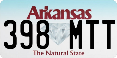 AR license plate 398MTT