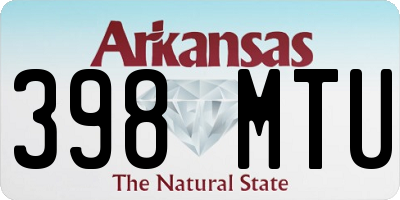 AR license plate 398MTU