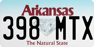 AR license plate 398MTX