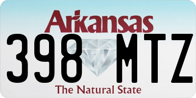 AR license plate 398MTZ