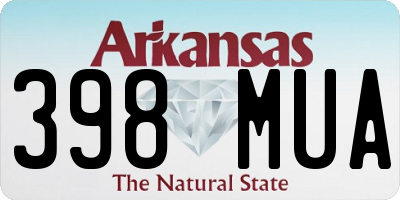 AR license plate 398MUA