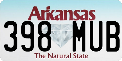 AR license plate 398MUB