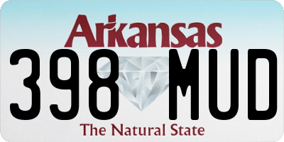 AR license plate 398MUD