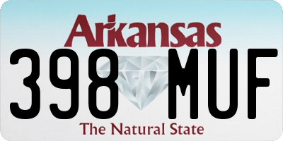 AR license plate 398MUF