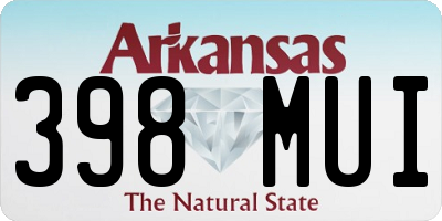 AR license plate 398MUI
