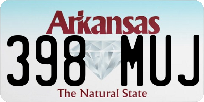 AR license plate 398MUJ