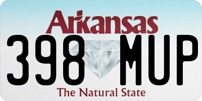 AR license plate 398MUP