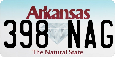 AR license plate 398NAG