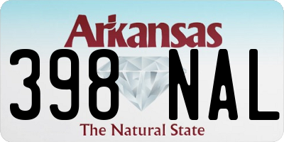 AR license plate 398NAL