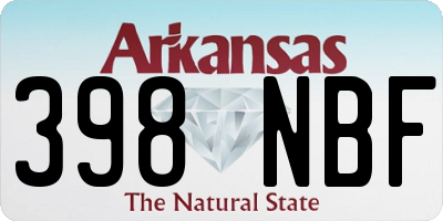 AR license plate 398NBF