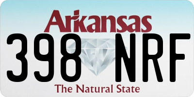AR license plate 398NRF