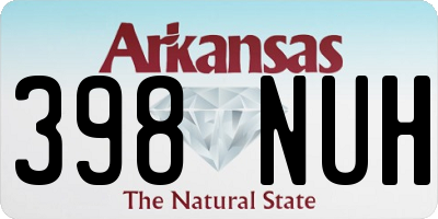 AR license plate 398NUH