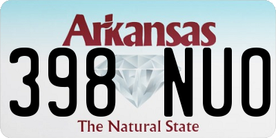 AR license plate 398NUO
