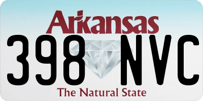 AR license plate 398NVC