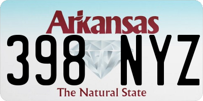 AR license plate 398NYZ