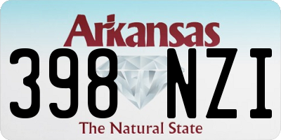 AR license plate 398NZI