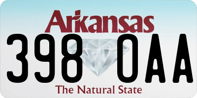 AR license plate 398OAA