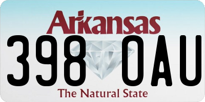 AR license plate 398OAU