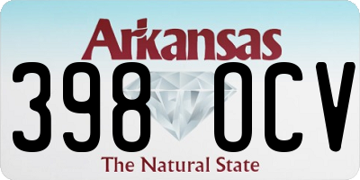 AR license plate 398OCV