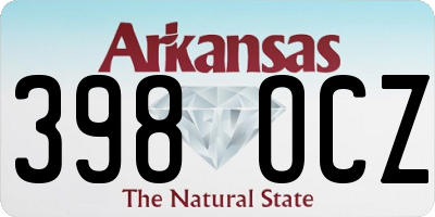 AR license plate 398OCZ