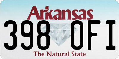 AR license plate 398OFI