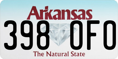 AR license plate 398OFO