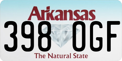 AR license plate 398OGF