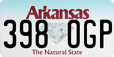 AR license plate 398OGP