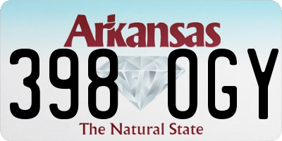 AR license plate 398OGY