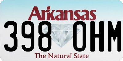 AR license plate 398OHM
