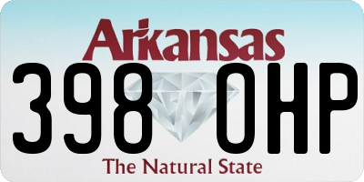 AR license plate 398OHP