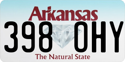 AR license plate 398OHY
