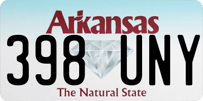 AR license plate 398UNY