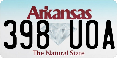 AR license plate 398UOA