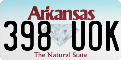 AR license plate 398UOK