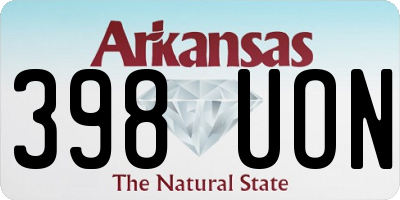 AR license plate 398UON