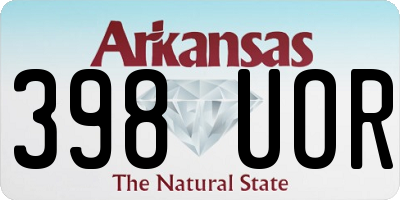 AR license plate 398UOR