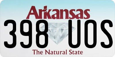 AR license plate 398UOS
