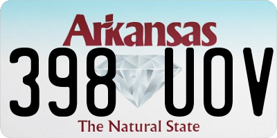 AR license plate 398UOV