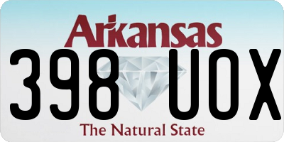 AR license plate 398UOX