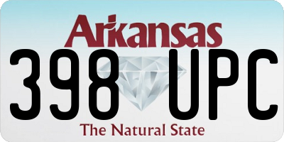 AR license plate 398UPC