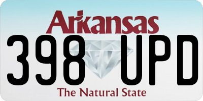 AR license plate 398UPD