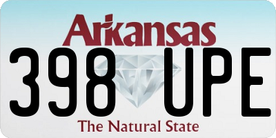 AR license plate 398UPE