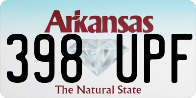 AR license plate 398UPF