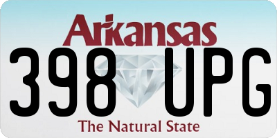 AR license plate 398UPG
