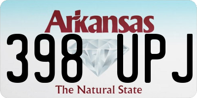 AR license plate 398UPJ
